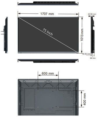 H6C 75-calowa inteligentna tablica UHD 20 punktów Panel interaktywny z ekranem dotykowym Fabryka OEM