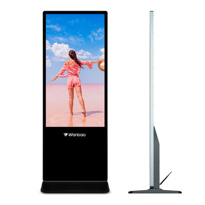 Gorąca sprzedaż 55-calowy ekran dotykowy Kiosk Wifi 64G Odtwarzacz reklamowy